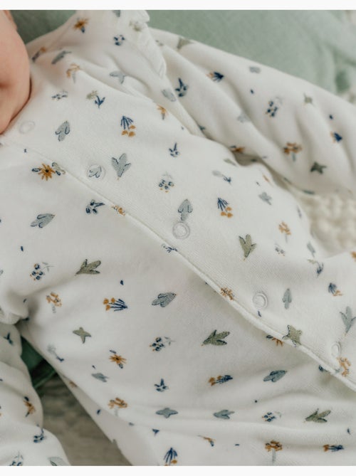 Pyjama bébé en velours imprimé oiseau Noukie's - Kiabi
