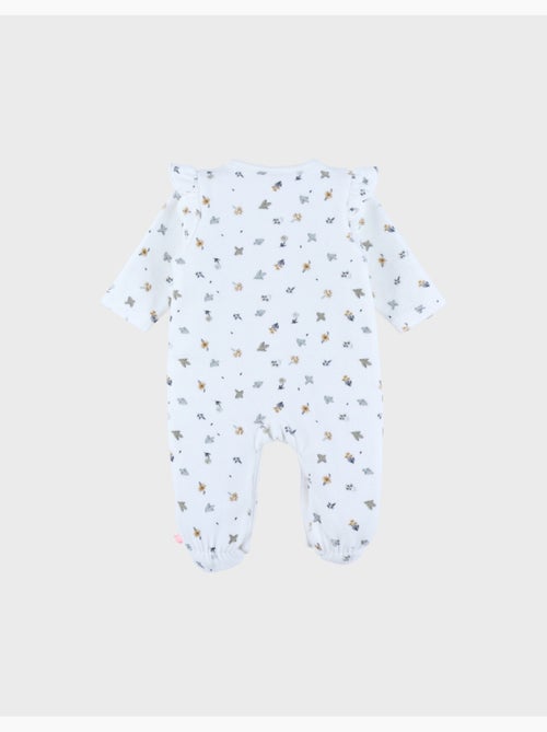 Pyjama bébé en velours imprimé oiseau Noukie's - Kiabi