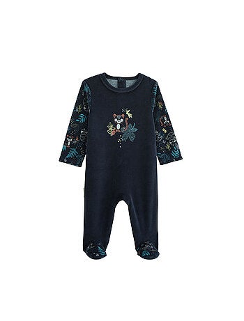 Pyjama bébé en velours Jungle Friends