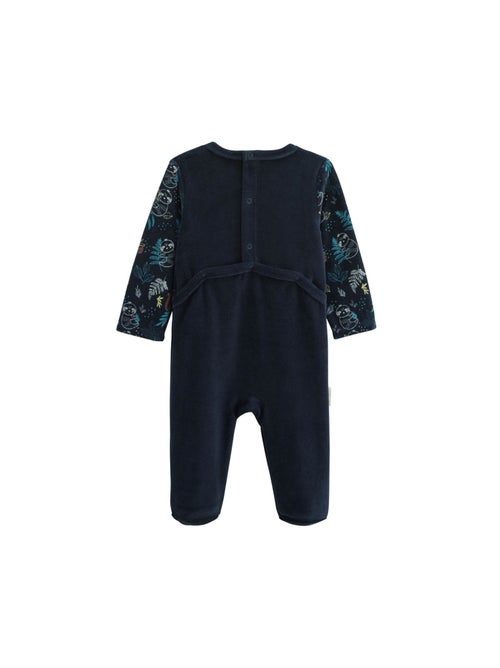 Pyjama bébé en velours Jungle Friends - Kiabi