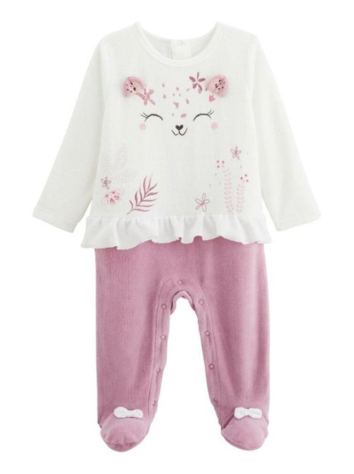 Pyjama bébé en velours Louisa - Kiabi