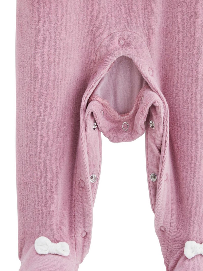 Pyjama bébé en velours Louisa Rose - Kiabi