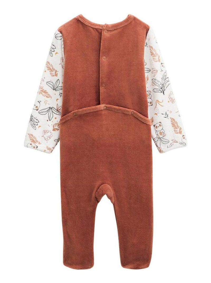 Pyjama bébé en velours Maloueg Marron - Kiabi
