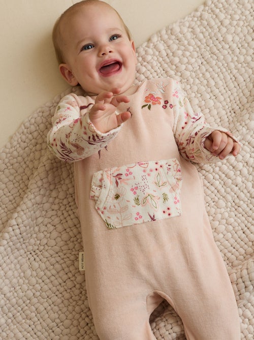 Pyjama bébé en velours Manouk - Kiabi