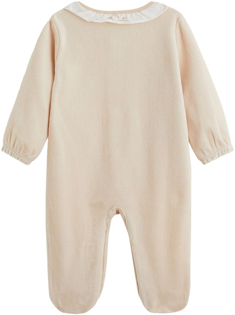 Pyjama bébé en velours margot Rose - Kiabi