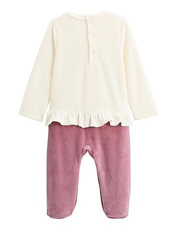 Pyjama bébé en velours Matcha