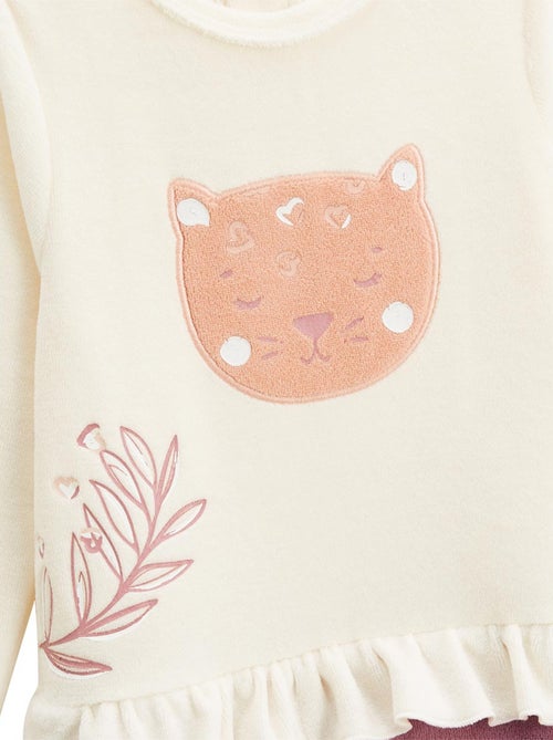 Pyjama bébé en velours Matcha - Kiabi