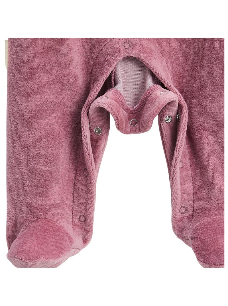 Pyjama bébé en velours Matcha Rose - Kiabi