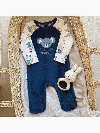 Pyjama bébé en velours mathéo