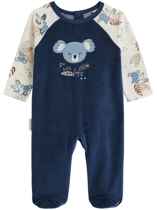 Pyjama bébé en velours mathéo - Kiabi Pyjama bébé en velours mathéo - Kiabi