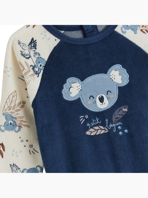 Pyjama bébé en velours mathéo - Kiabi Pyjama bébé en velours mathéo - Kiabi