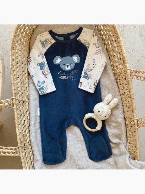 Pyjama bébé en velours mathéo - Kiabi Pyjama bébé en velours mathéo - Kiabi