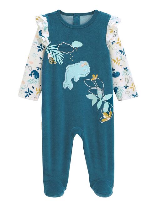 Pyjama bébé en velours Moana - Kiabi