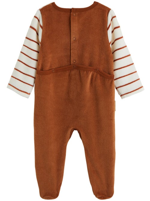 Pyjama bébé en velours Moka - Kiabi Pyjama bébé en velours Moka - Kiabi