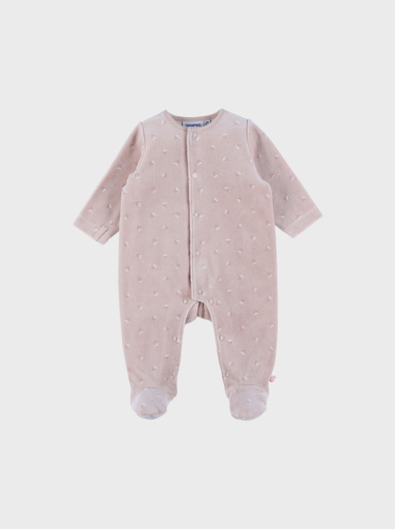 Pyjama bébé en velours Noukie's Rose - Kiabi