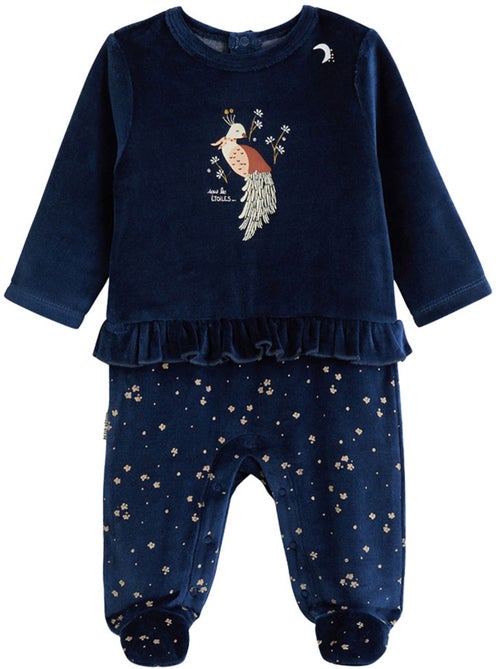 Pyjama bébé en velours ollie - Kiabi Pyjama bébé en velours ollie - Kiabi