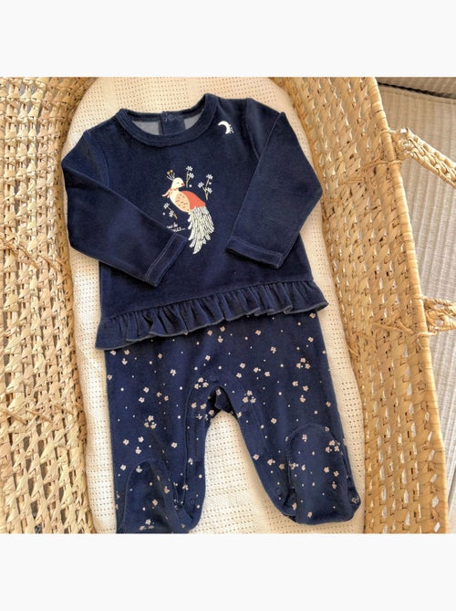 Pyjama bébé en velours ollie - Kiabi Pyjama bébé en velours ollie - Kiabi