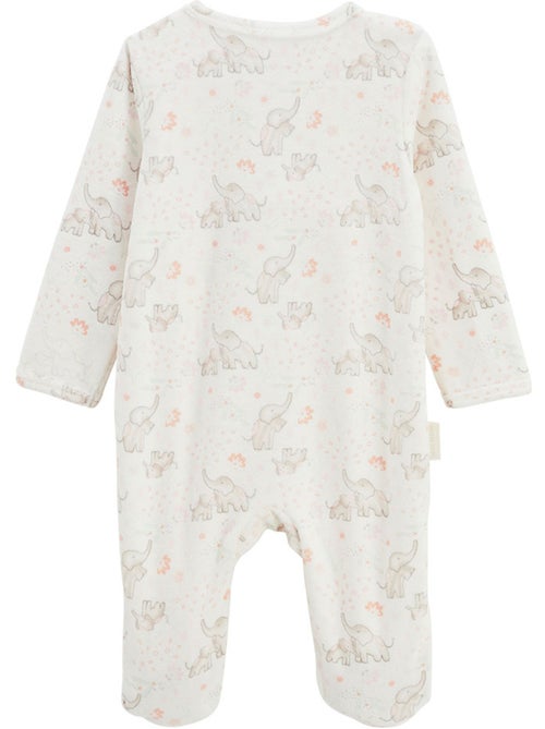 Pyjama bébé en velours ouverture pont Badian - Kiabi