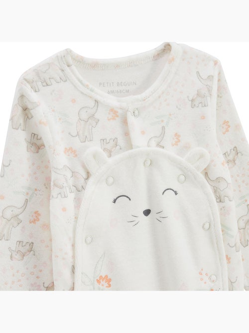 Pyjama bébé en velours ouverture pont Badian - Kiabi