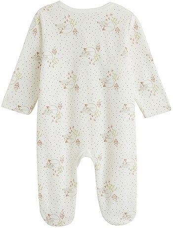 Pyjama bébé en velours ouverture pont doucette