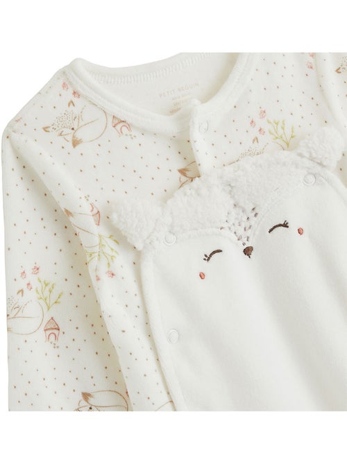 Pyjama bébé en velours ouverture pont Doucette - Kiabi Pyjama bébé en velours ouverture pont Doucette - Kiabi