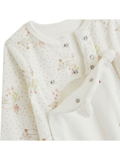 Pyjama bébé en velours ouverture pont Doucette - Kiabi Pyjama bébé en velours ouverture pont Doucette - Kiabi