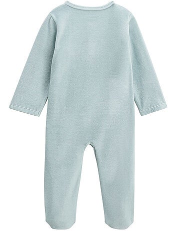 Pyjama bébé en velours ouverture pont Elio