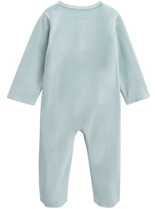 Pyjama bébé en velours ouverture pont Elio - Kiabi
