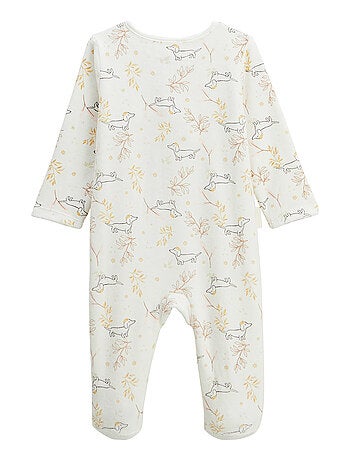 Pyjama bébé en velours ouverture pont Emilie