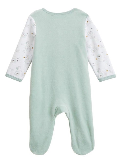 Pyjama bébé en velours ouverture pont Kenya - Kiabi