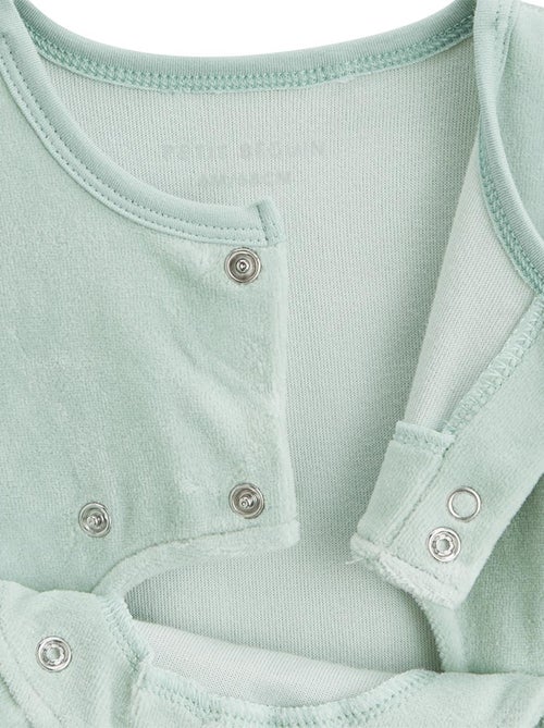 Pyjama bébé en velours ouverture pont Kenya - Kiabi