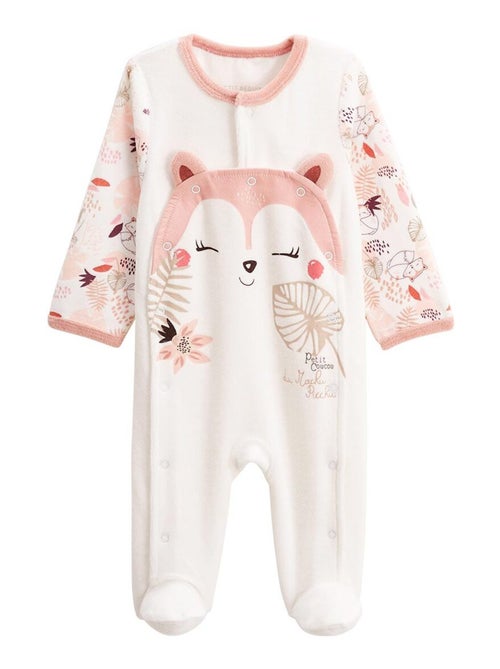 Pyjama bébé en velours ouverture pont Machu Pichu - Kiabi