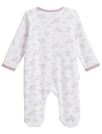 Pyjama bébé en velours ouverture pont Miss Chatchatchat