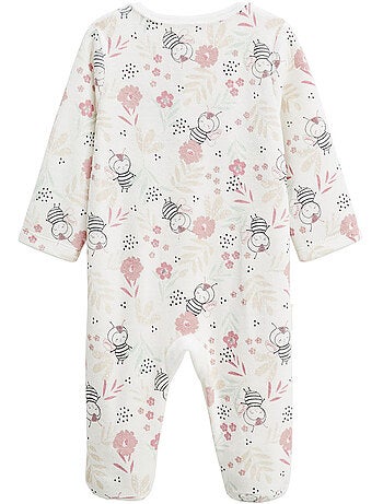 Pyjama bébé en velours ouverture pont Mya