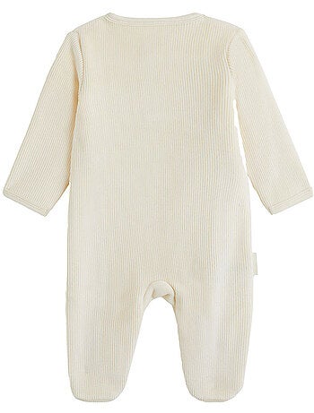 Pyjama bébé en velours ouverture pont neige