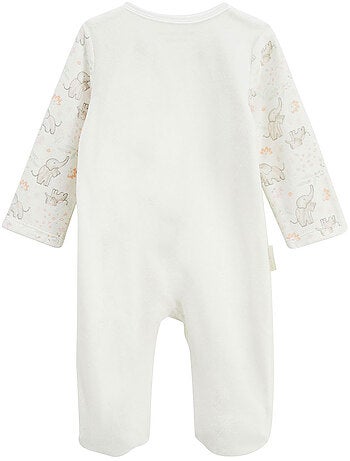 Pyjama bébé en velours ouverture zippée Badian