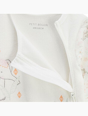 Pyjama bébé en velours ouverture zippée Badian