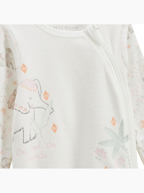Pyjama bébé en velours ouverture zippée Badian - Kiabi