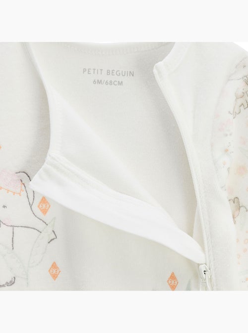 Pyjama bébé en velours ouverture zippée Badian - Kiabi