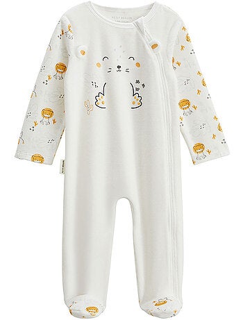 Pyjama bébé en velours ouverture zippée Elio