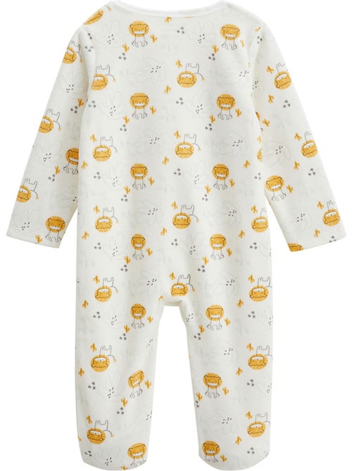 Pyjama bébé en velours ouverture zippée Elio - Kiabi