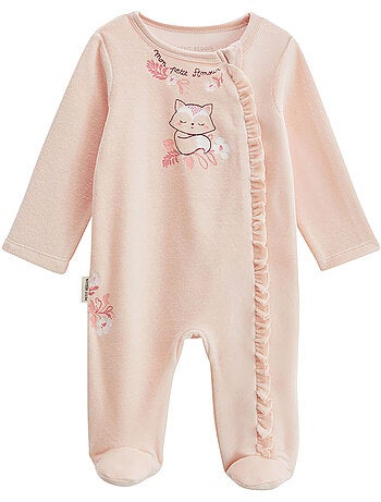 Pyjama bébé en velours ouverture zippée Louison