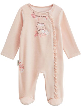 Pyjama bébé en velours ouverture zippée Louison
