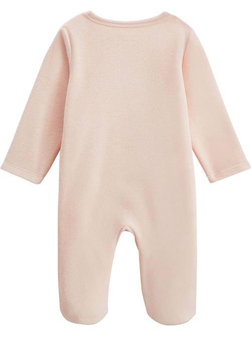 Pyjama bébé en velours ouverture zippée Louison - Kiabi