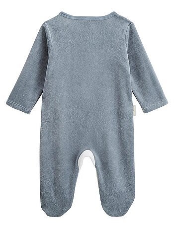 Pyjama bébé en velours ouverture zippée Rêverie