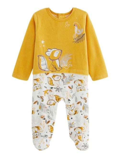 Pyjama bébé en velours Petit Loup - Kiabi