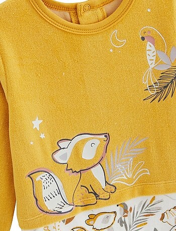 Pyjama bébé en velours Petit Loup