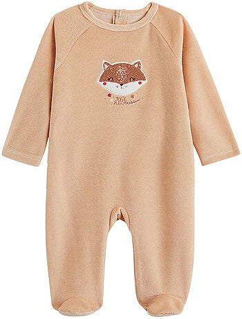 Pyjama bébé en velours petite rêveuse