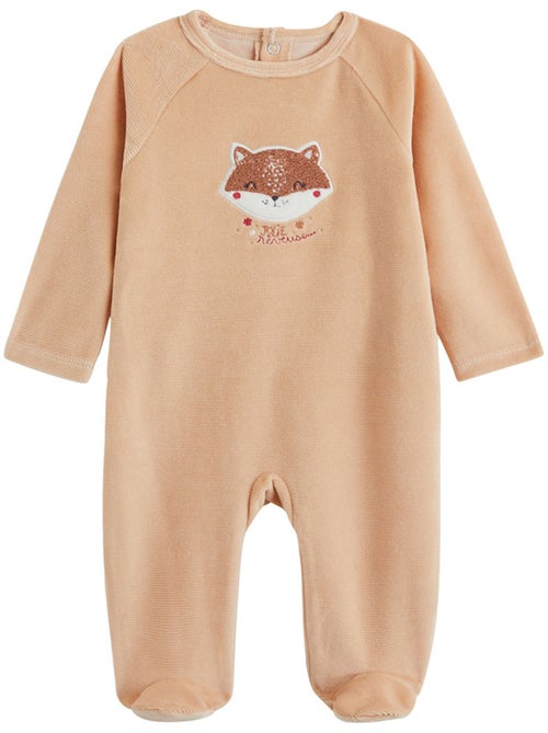 Pyjama bébé en velours petite rêveuse - Kiabi Pyjama bébé en velours petite rêveuse - Kiabi