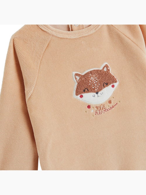 Pyjama bébé en velours petite rêveuse - Kiabi Pyjama bébé en velours petite rêveuse - Kiabi